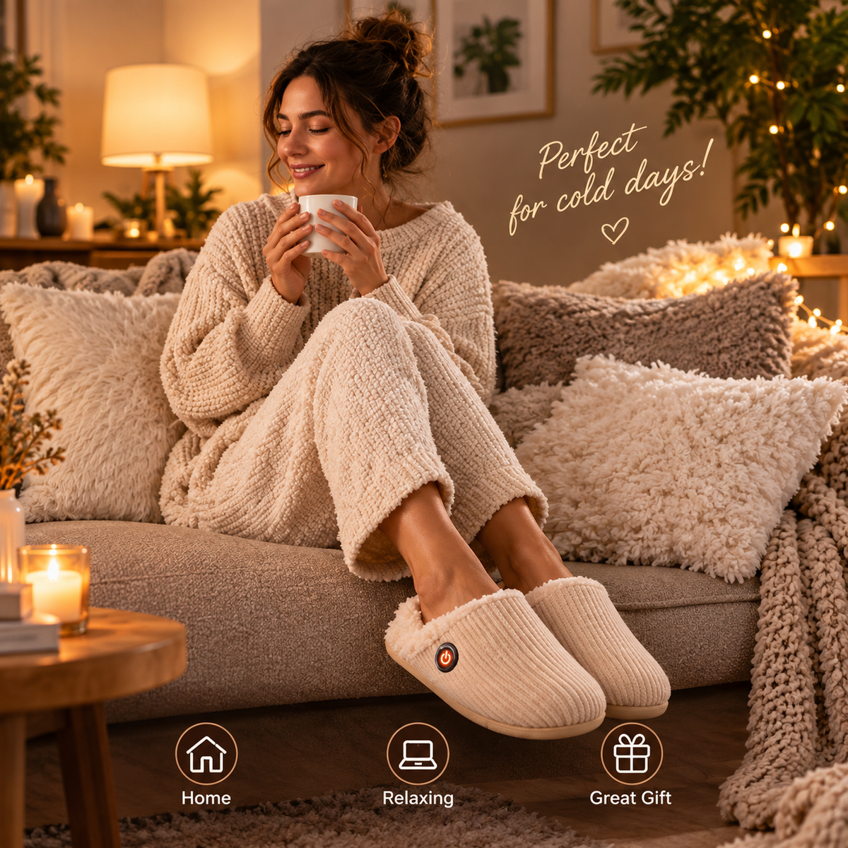 Cozy Feet Heated Slippers